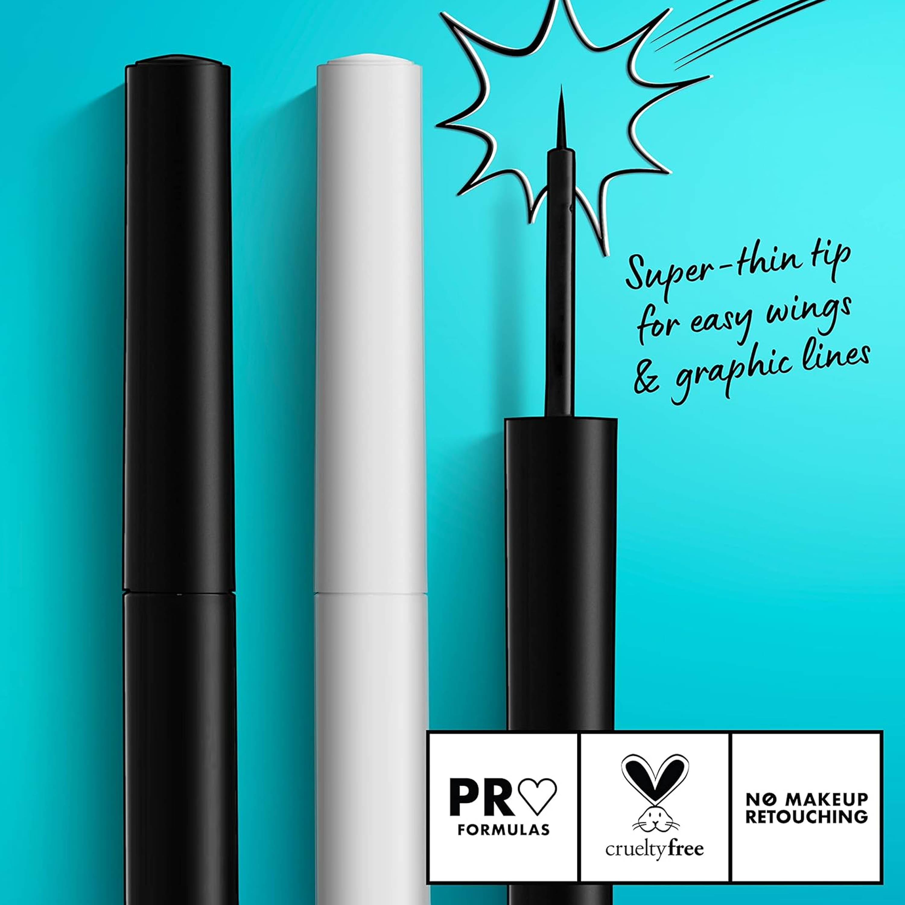 Super Thin -Tip Liquid Eyeliner with Waterproof and Sweat Proof Function