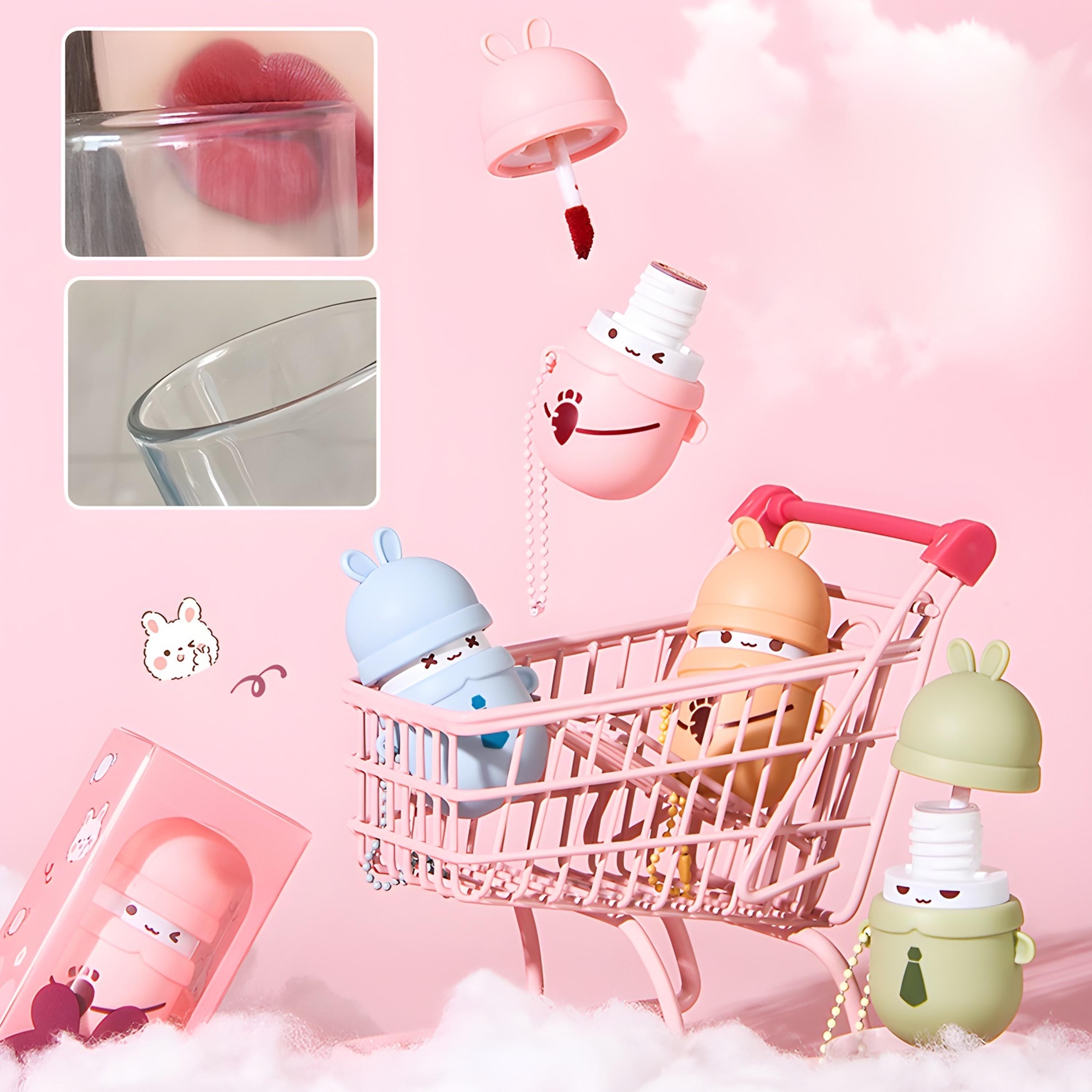 OEM Moisturizing Whitening Water Mist Lip Glaze; Glossy & Matte Sugar Rabbit Chain Mirror Liquid Lipstick