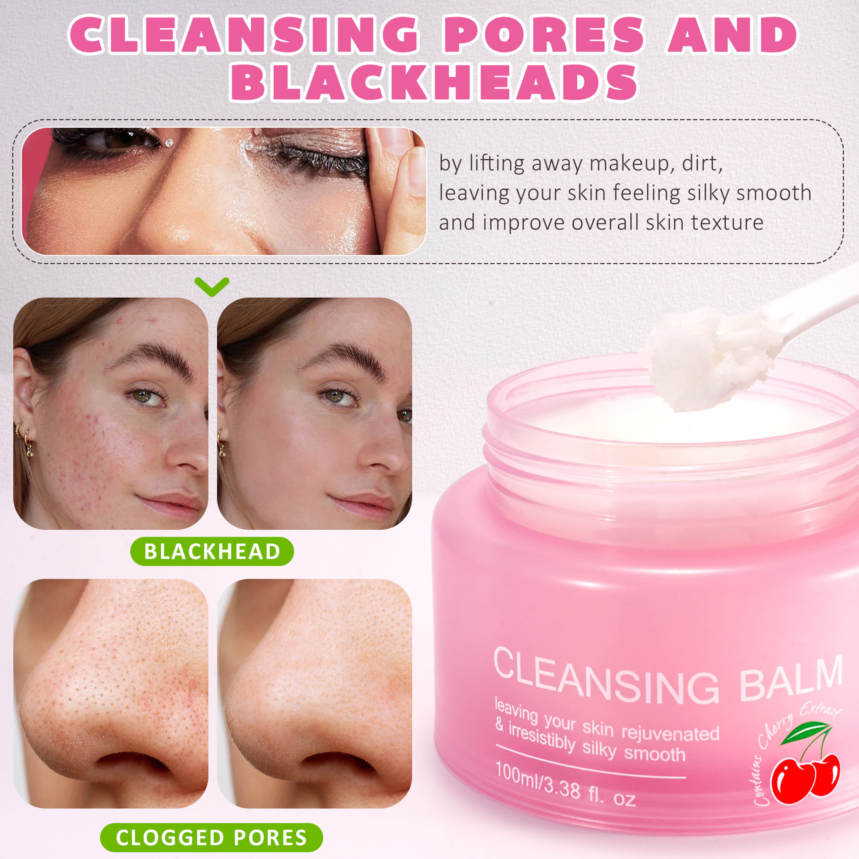 Skin Rejuvenated &Irresistibly Smooth Cleansing Balm Can Cleansing Pores and Blackheads