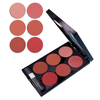 Multi-Use Six-Color Delicate Skin-Friendly Brightening Skin Tone Contour & Blush Palette; Moisturizing Makeup High-Gloss Matte Eyeshadow Palette