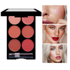 Multi-Use Six-Color Delicate Skin-Friendly Brightening Skin Tone Contour & Blush Palette; Moisturizing Makeup High-Gloss Matte Eyeshadow Palette