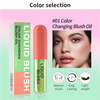OEM Factory Natural Brightening Complexion Color Changing Tinted Blush Oil; Longlasting Lightweight Waterproof Moisturizing Liquid Blush