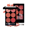 Multi-Use Six-Color Delicate Skin-Friendly Brightening Skin Tone Contour & Blush Palette; Moisturizing Makeup High-Gloss Matte Eyeshadow Palette