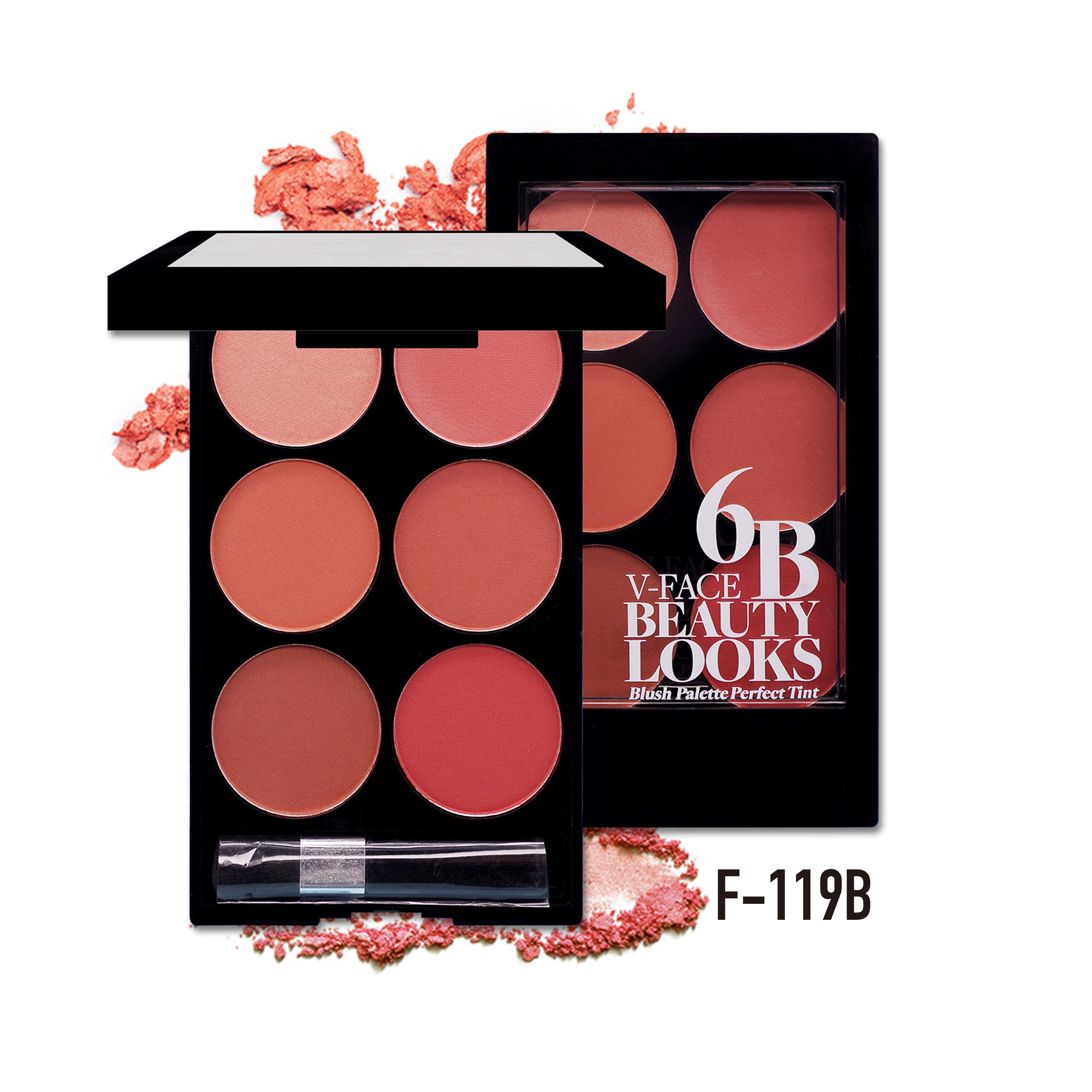 Multi-Use Six-Color Delicate Skin-Friendly Brightening Skin Tone Contour & Blush Palette; Moisturizing Makeup High-Gloss Matte Eyeshadow Palette
