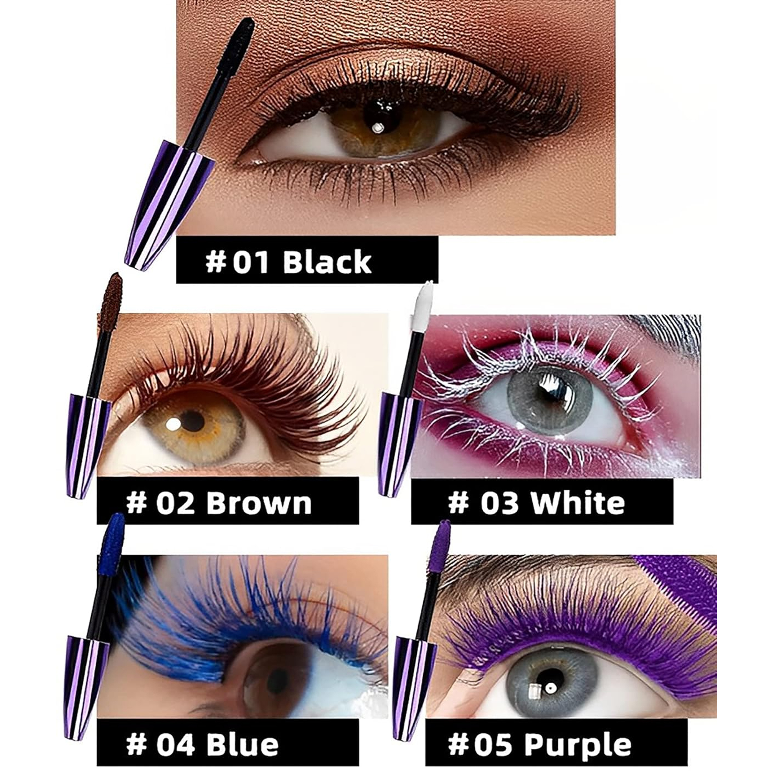 5D Colored Mascara, Lengthening and Volumizing for a Full Fan Effect OEM ODM