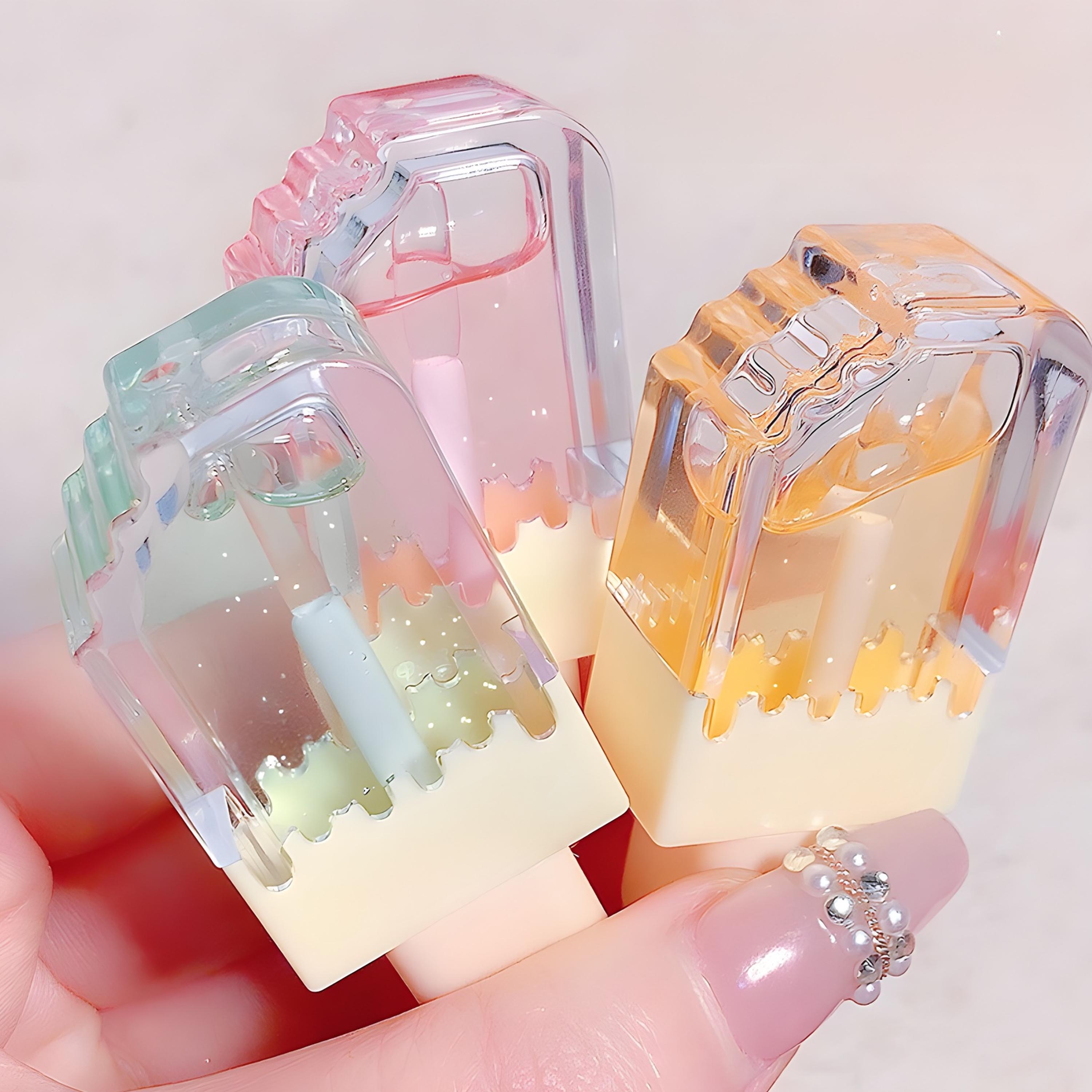 Ice Cream Lip Oil Moisturizing Lip Balm Hydrating Gloss for Plump Lips Lipstick Base Smooth Lip Oil