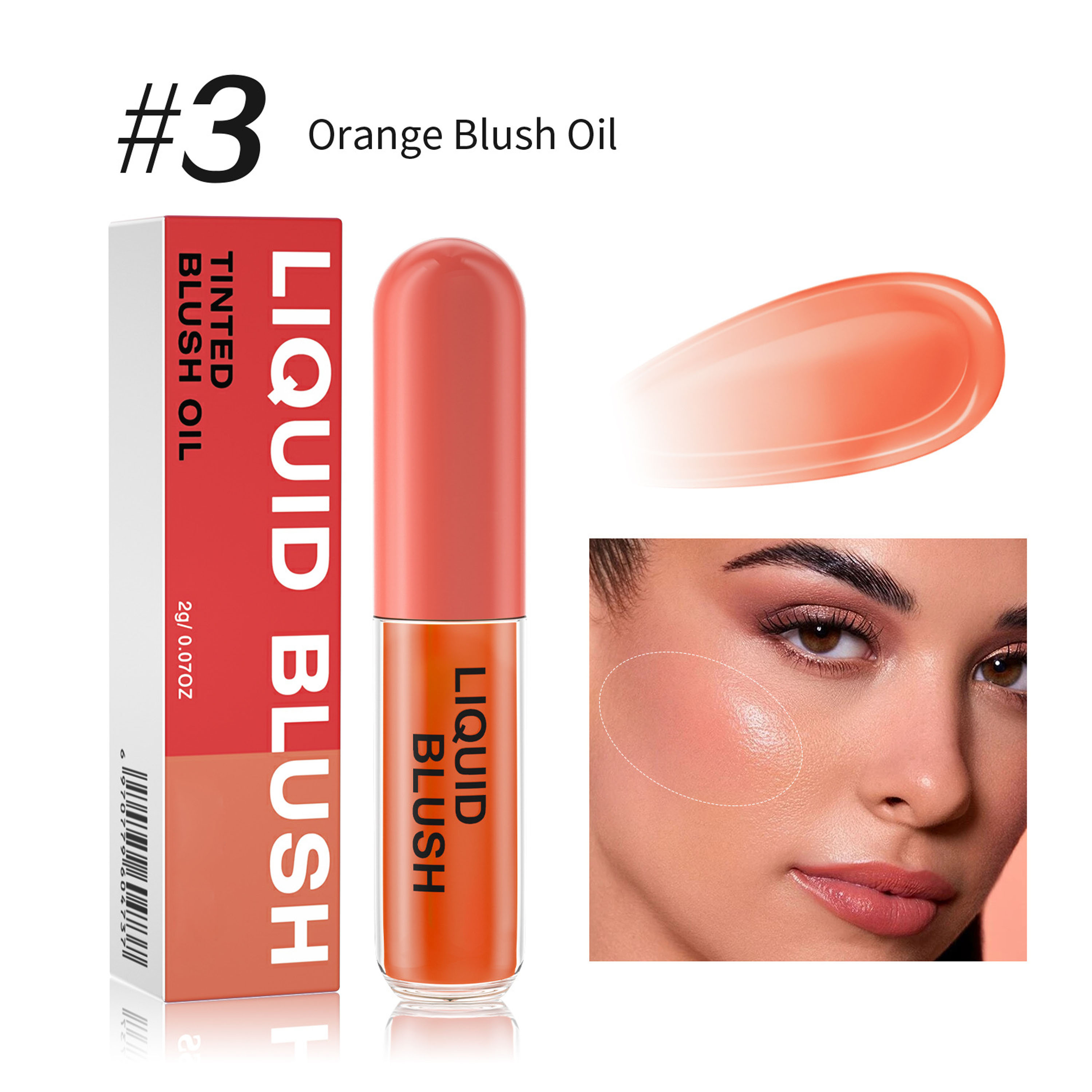 OEM Factory Natural Brightening Complexion Color Changing Tinted Blush Oil; Longlasting Lightweight Waterproof Moisturizing Liquid Blush