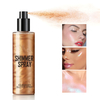Brightening & 3D Contouring Hair and Body Glitter Shimmer Liquid Highlight Setting Spray Quicksand Moisturizing Primer
