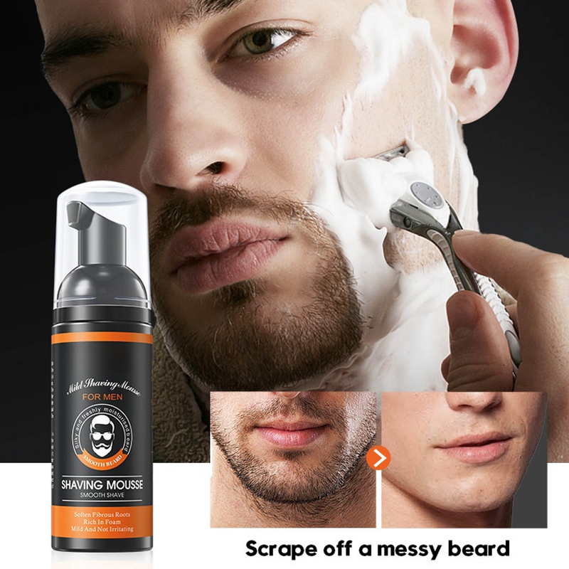 Smooth Soften & Clean Shaving Mousse for Men; Mild&Not Irritating Shaving Mousse