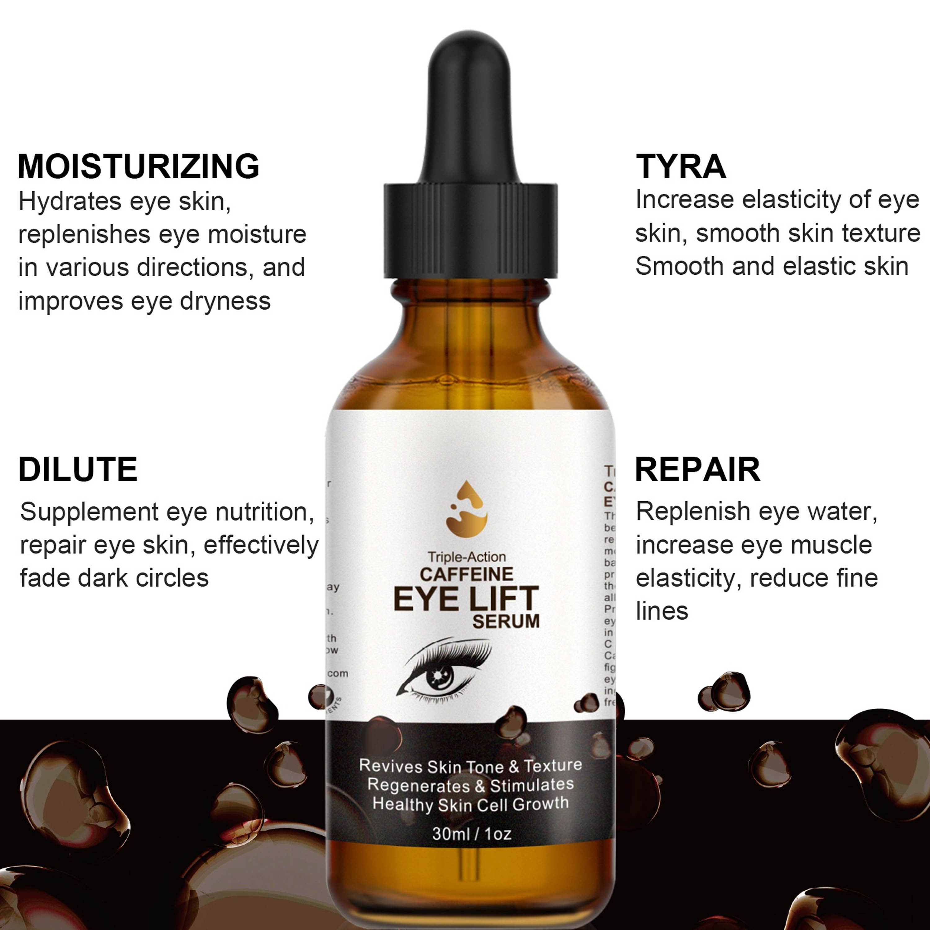 Hydrates&Nourishes Rejuvenates Repair&Moisturizing Revives Skin Tone Caffeine Eye Lift Serum Healthy Skin Cell Growth
