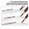 Soft Filling and Smooth Lines Steady and Precise Sharpenable Tip Fearless Water and Oil Paper Roll Eyebrow Pencil