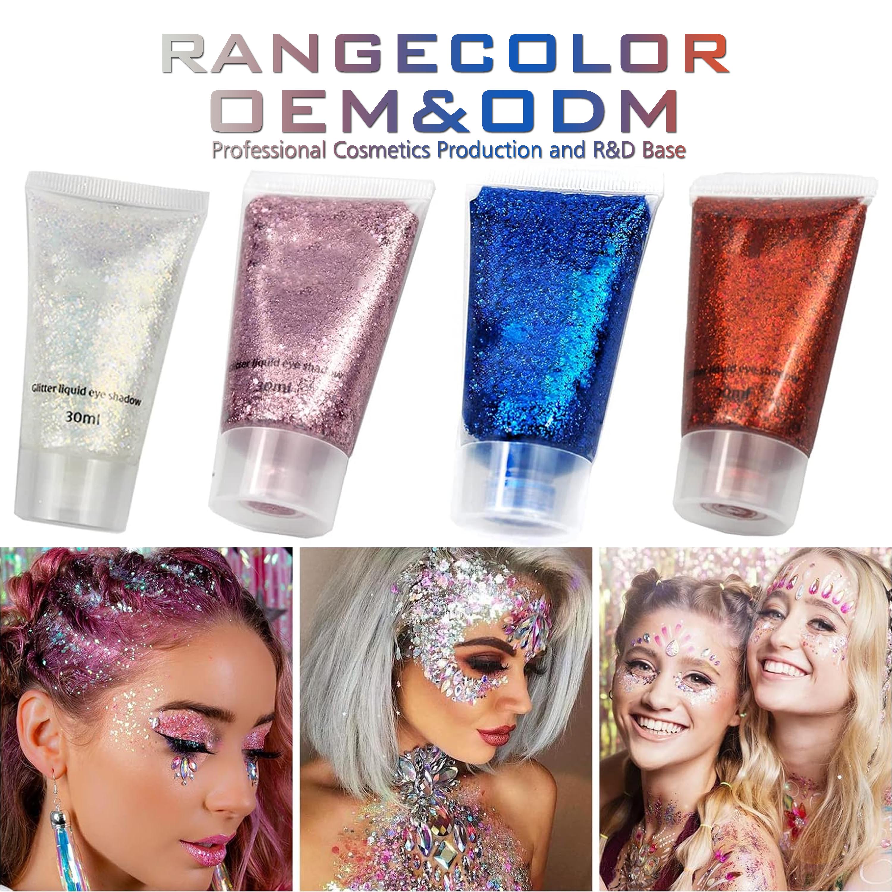 Body Glitter,Mardi Gras Face Glitter Singer Concerts Festival Rave Accessories,Mermaid Sequins Glitter Face Paint,Chunky Hair Sparkling Halloween Glitter Gel for Women