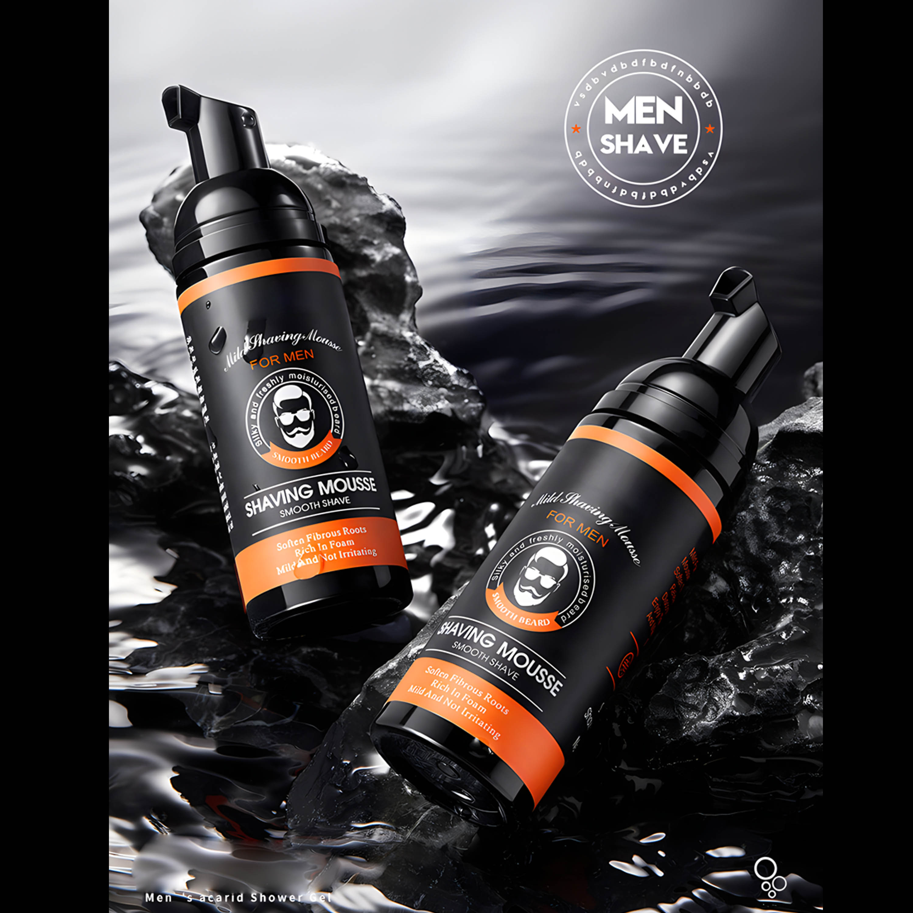 Smooth Soften & Clean Shaving Mousse for Men; Mild&Not Irritating Shaving Mousse